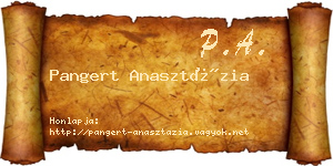 Pangert Anasztázia névjegykártya